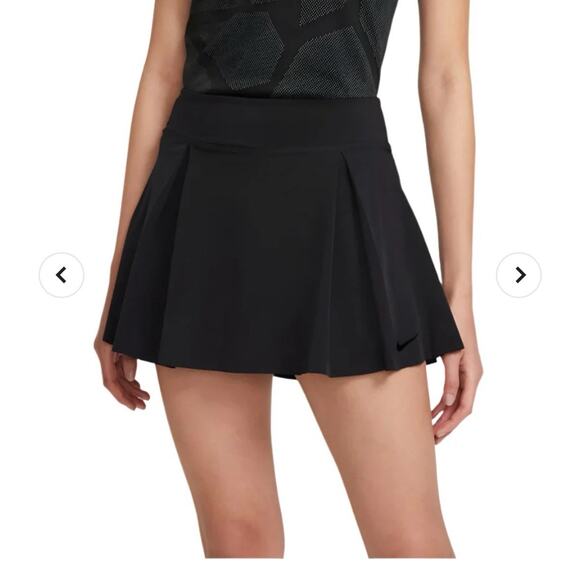 EUC Nike Dri-FIT Club Golf Skirt Skort Lined Pleated Black Tennis‎ Cheer Mini-XS - Picture 1 of 9